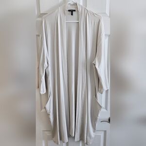 Eileen Fisher Light Gray Open Cardigan